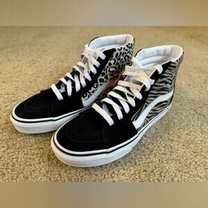 Vans Sk8-Hi top Safari Multi Mix/Tr White Size 7.5